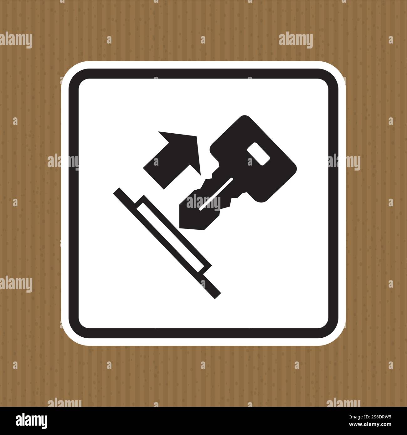 Pull Key Symbol Sign Isolate On White Background,Vector Illustration EPS.10 Stock Vector