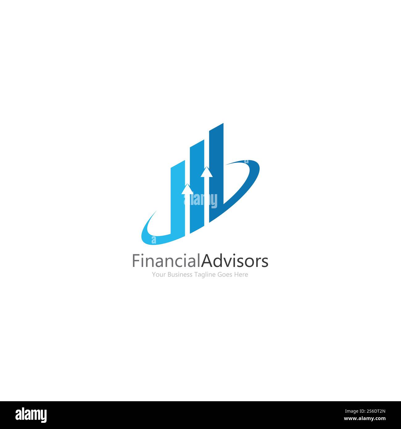 financial advisors logo design template vector icon Stock Vector