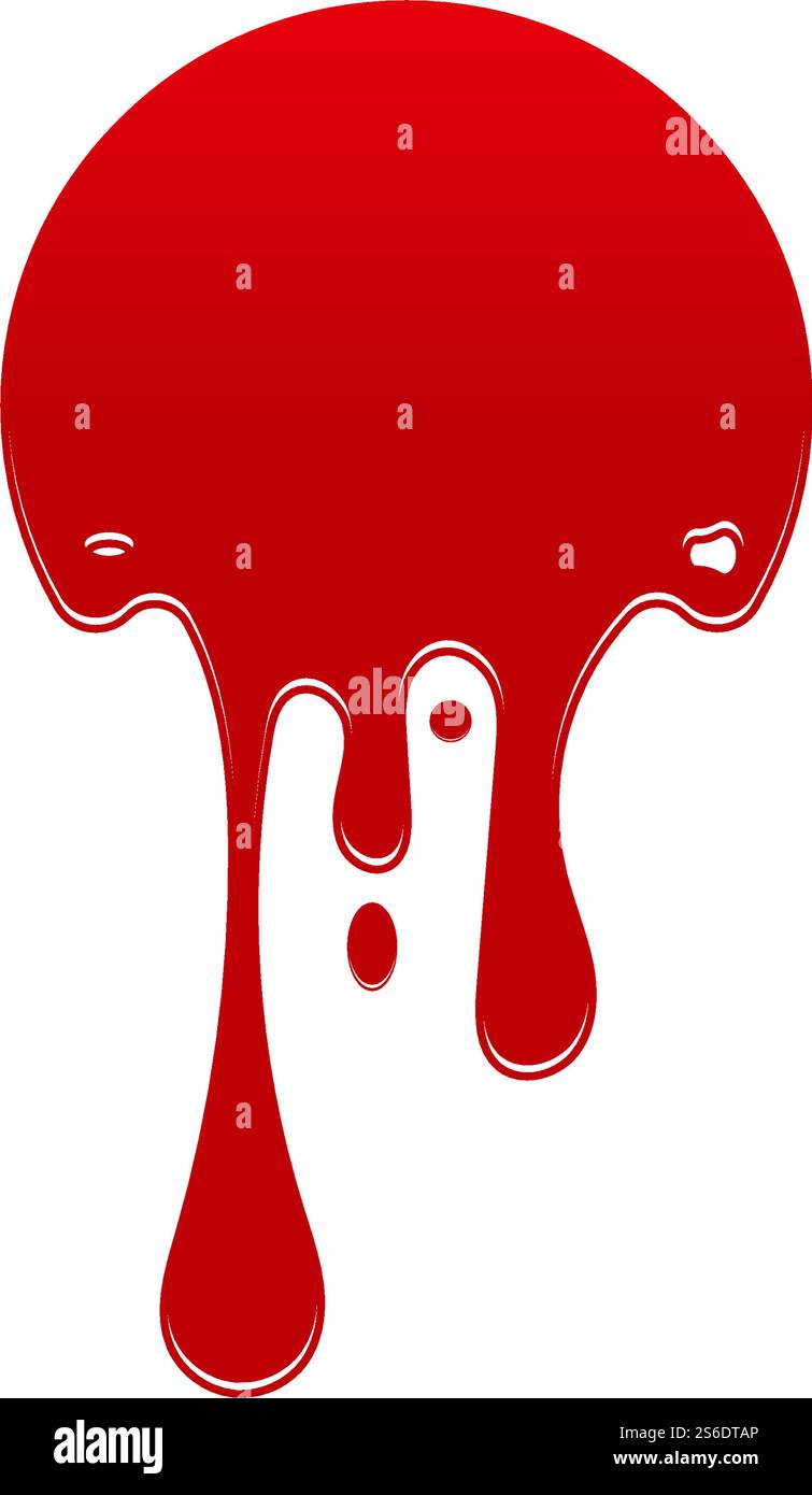 Dripping paint icon logo. Current liquid. Paint flows. Melted circle ...