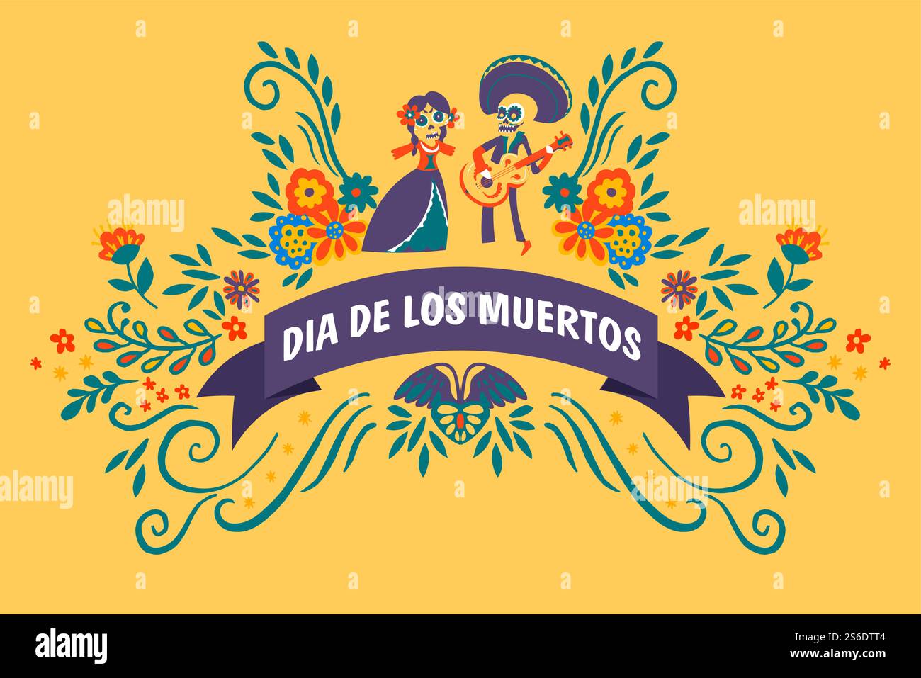 Celebration of Dia de los muertos, mexican holiday day of the dead ...