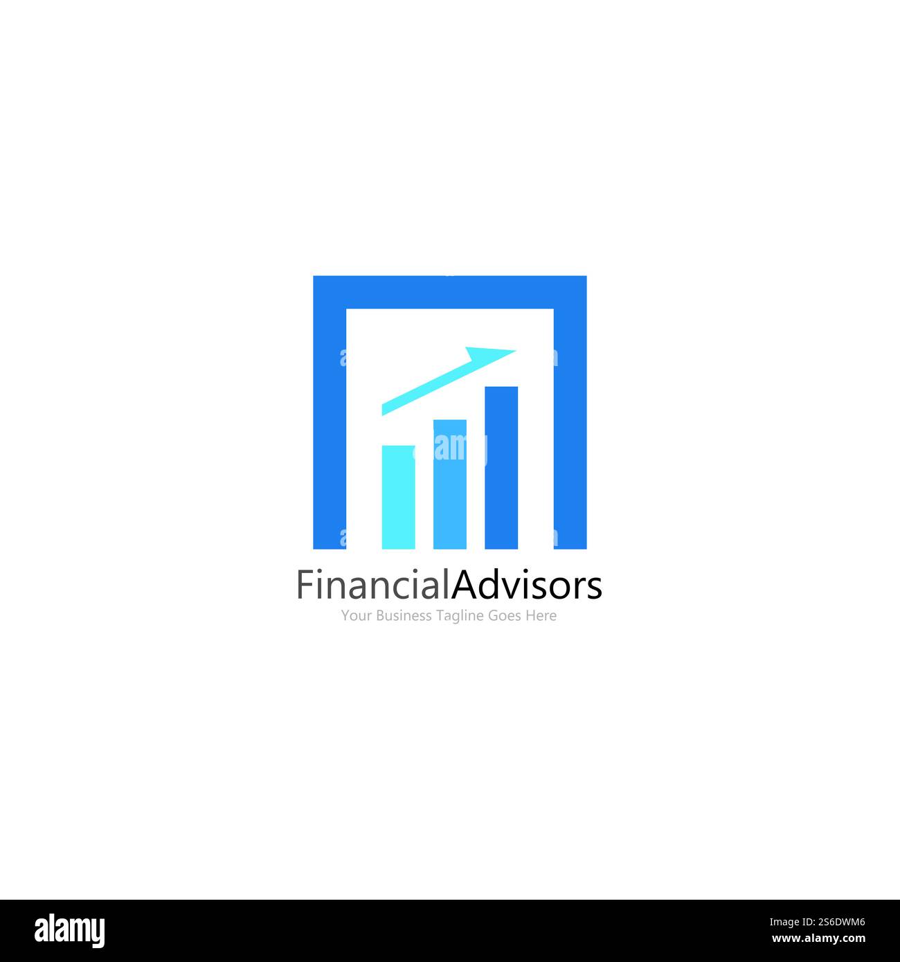 financial advisors logo design template vector icon Stock Vector