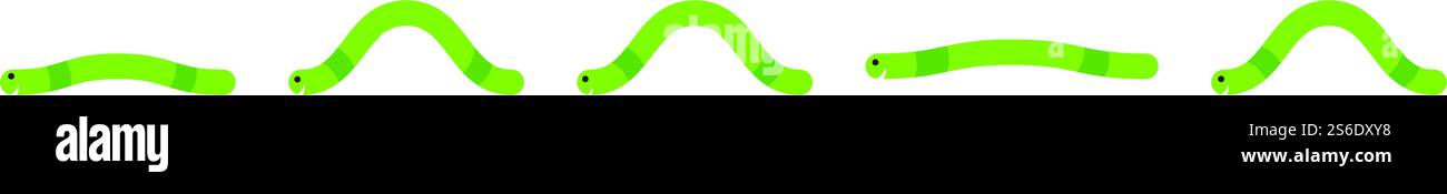 Worm illustration logo vector design Stock Vector