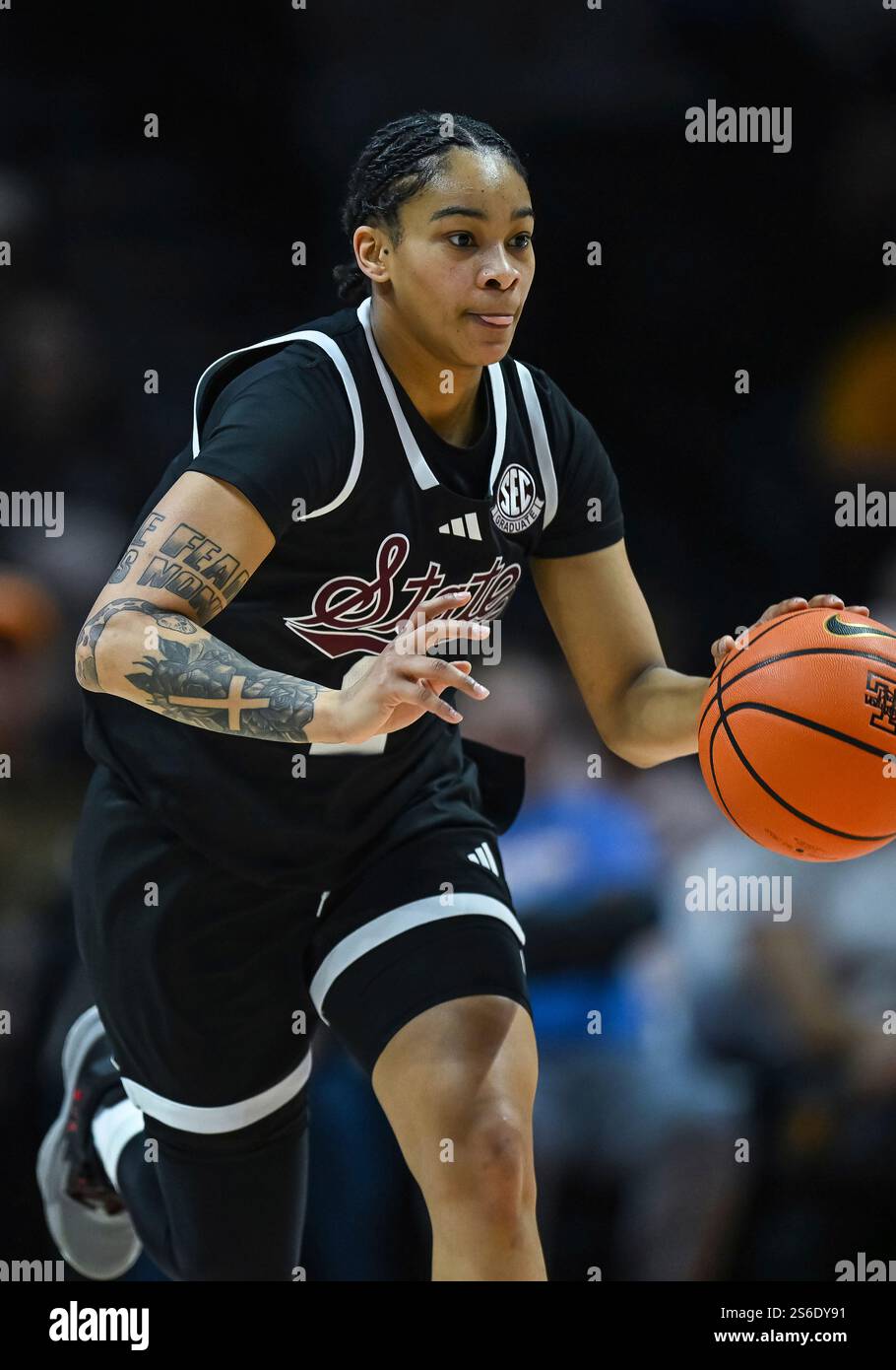 KNOXVILLE, TN - JANUARY 16: Mississippi State Bulldogs guard Jerkaila ...