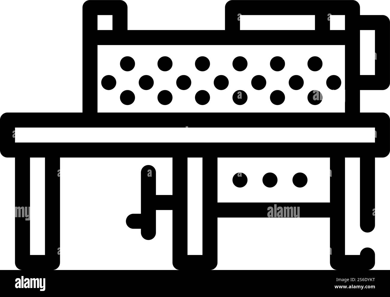 grinding machine line icon vector. grinding machine sign. isolated ...