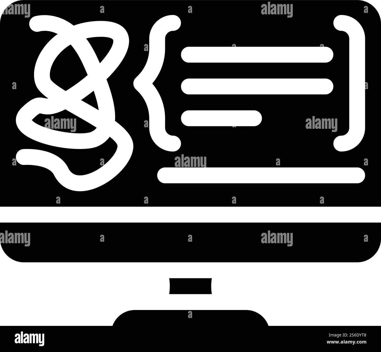 decoding protein molecule glyph icon vector. decoding protein molecule ...