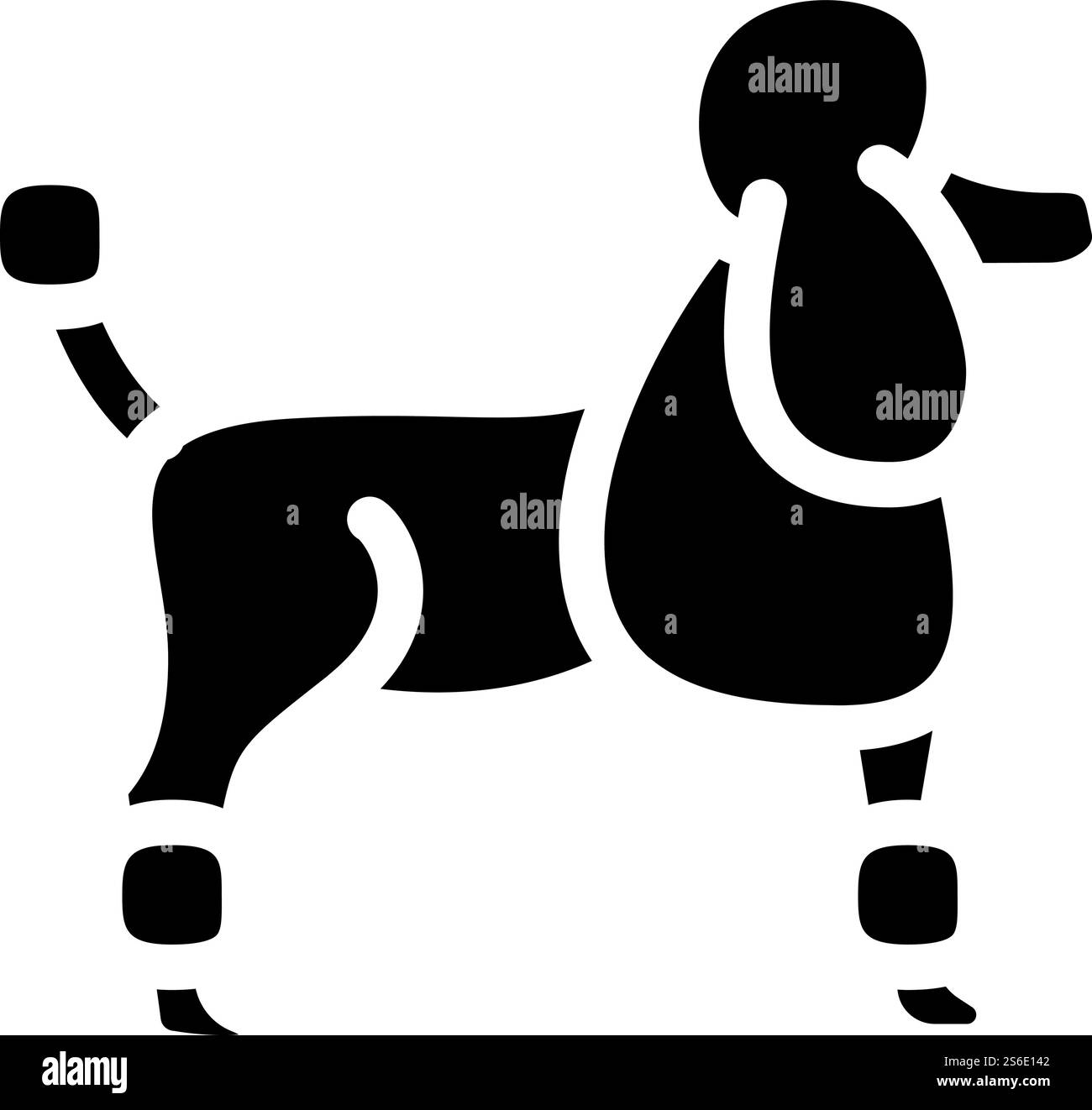 Dog poodle glyph icon Stock Vector Images - Alamy