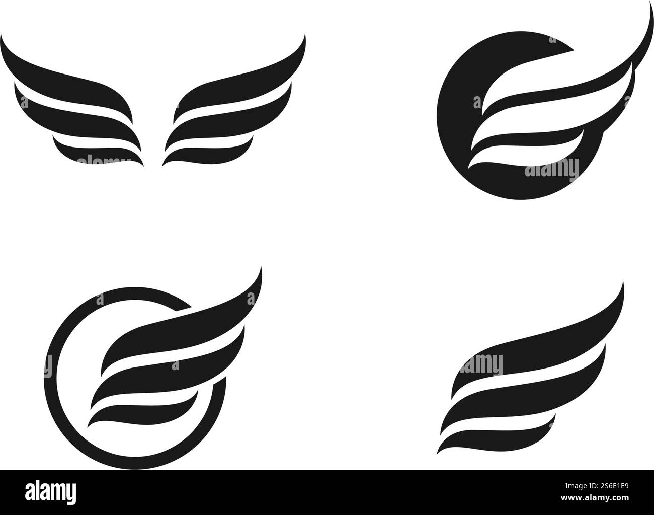 Wing illustration logo vector design Stock Vector Image & Art - Alamy