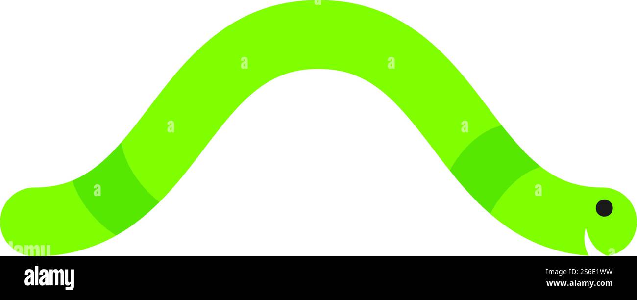 Worm illustration logo vector design Stock Vector