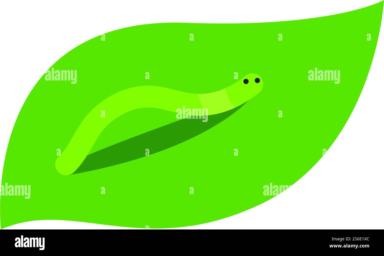 Worm illustration logo vector design Stock Vector