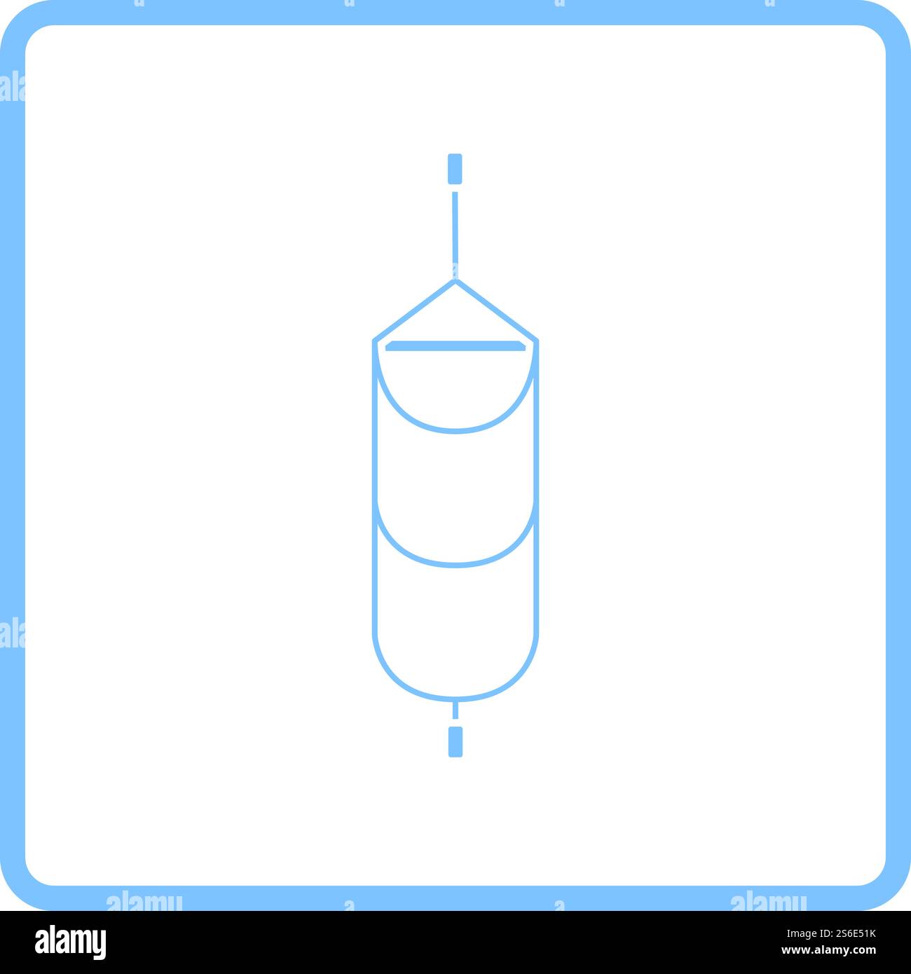 Alpinist Step Ladder Icon. Blue Frame Design. Vector Illustration. Stock Vector