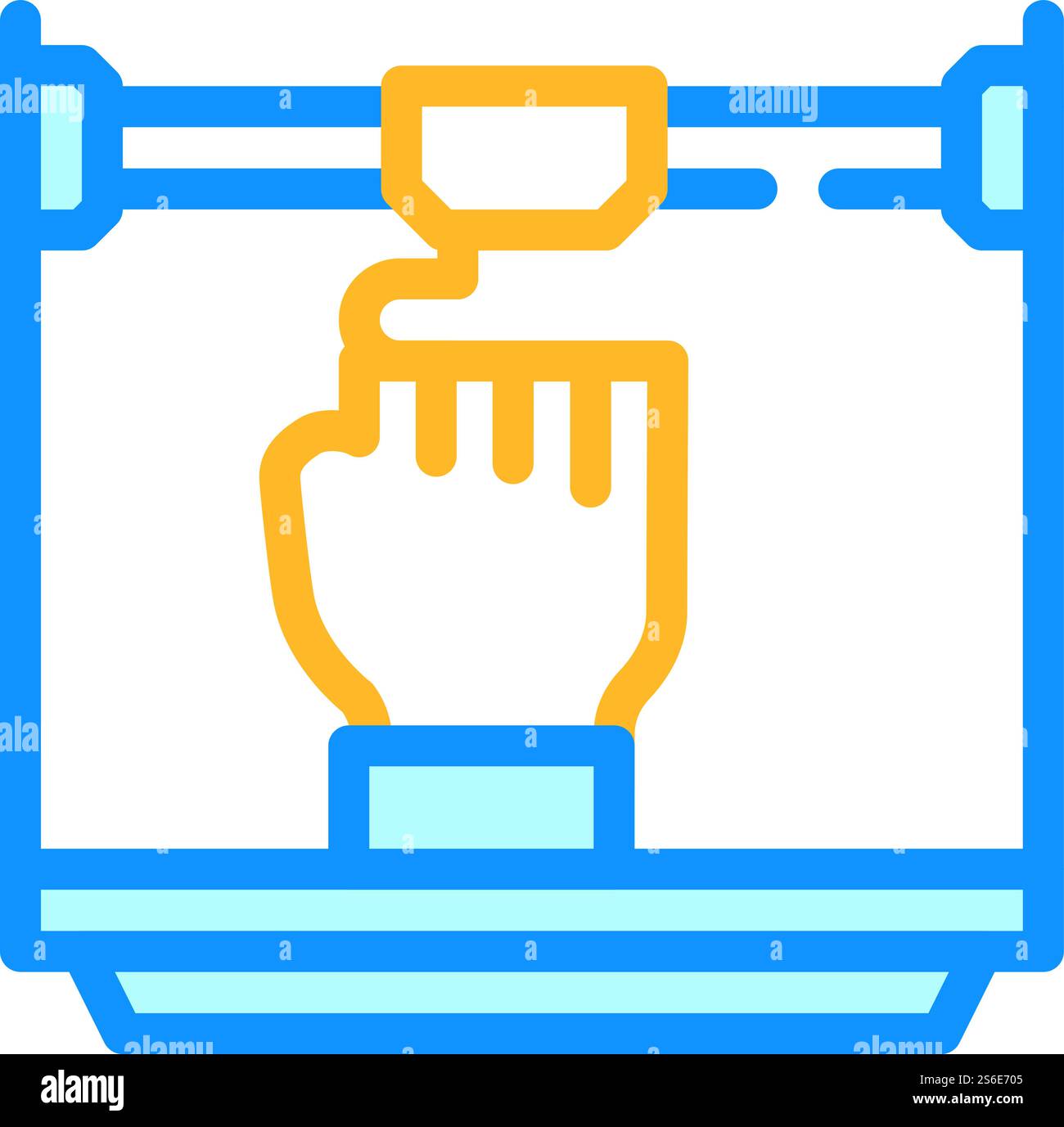 prostheses 3d printing color icon vector. prostheses 3d printing sign ...