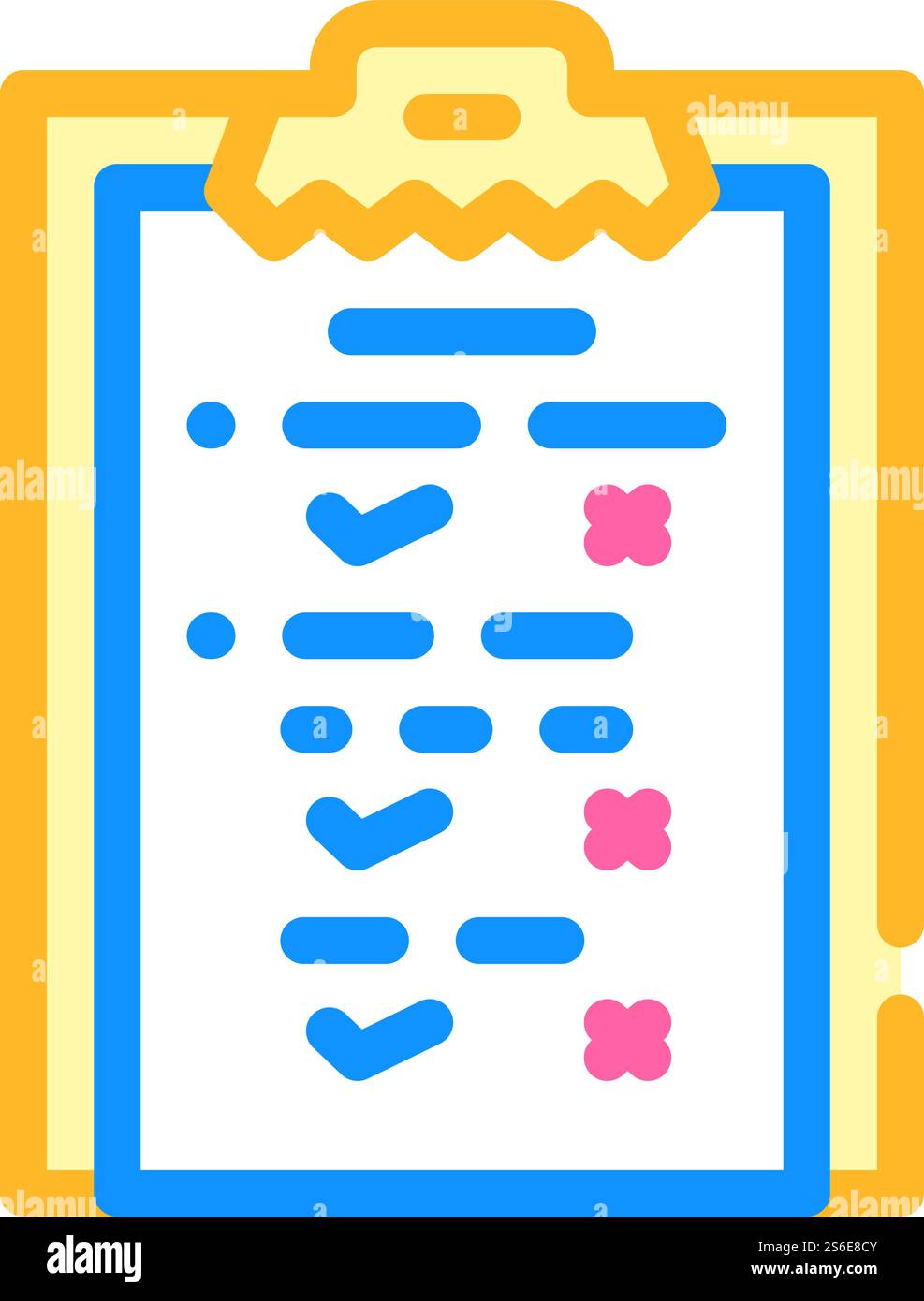 check list or questionnaire call center color icon vector. check list ...