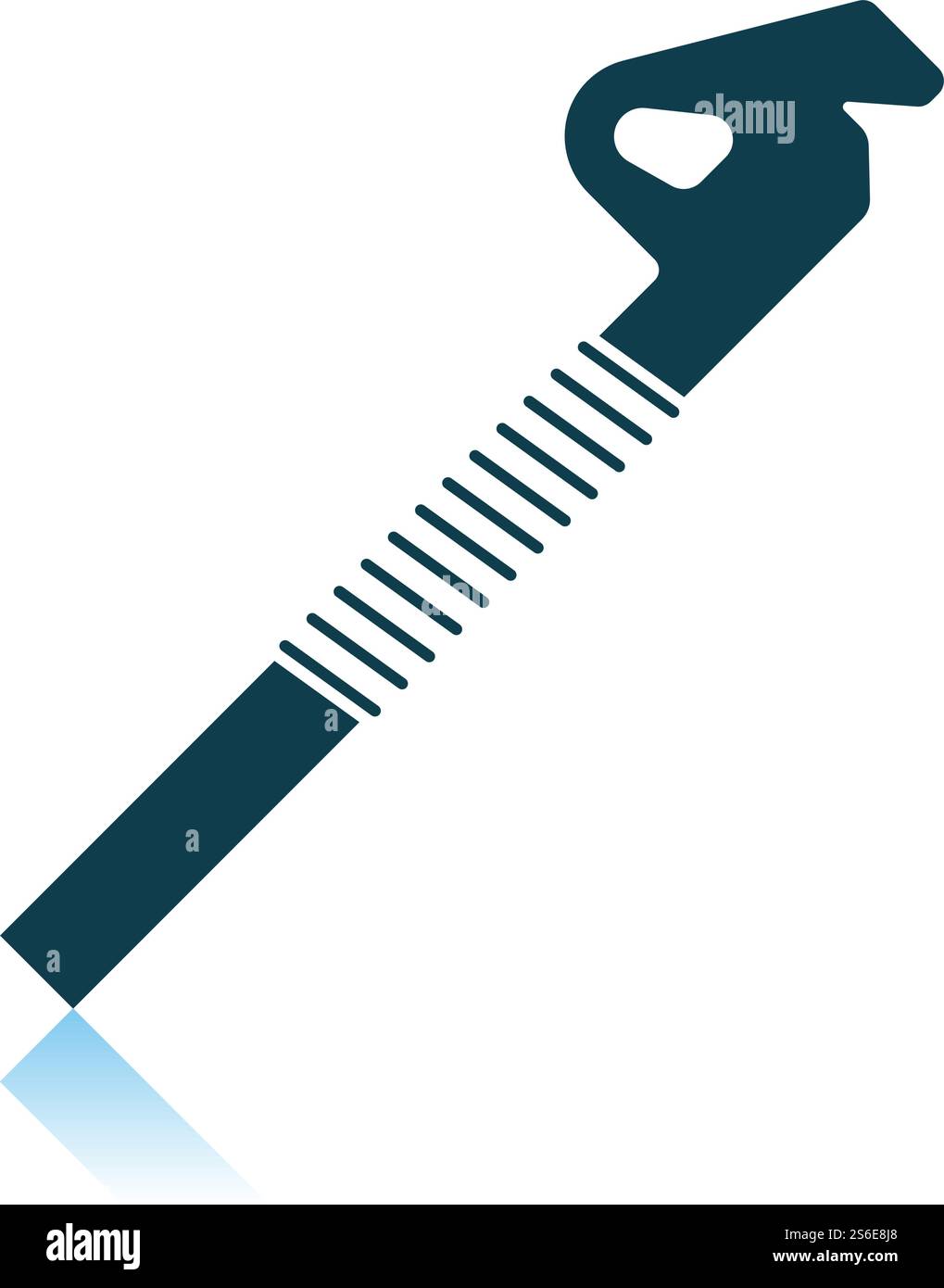 Alpinist Ice Screw Icon. Shadow Reflection Design. Vector Illustration. Stock Vector