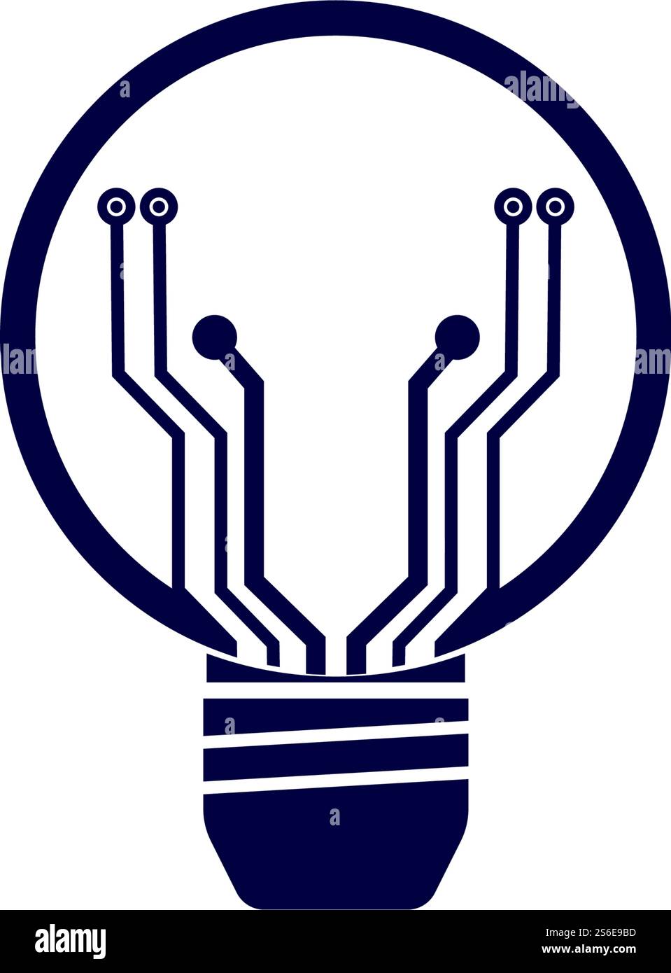 Light bulb idea icon with circuit board inside Stock Vector Image & Art ...