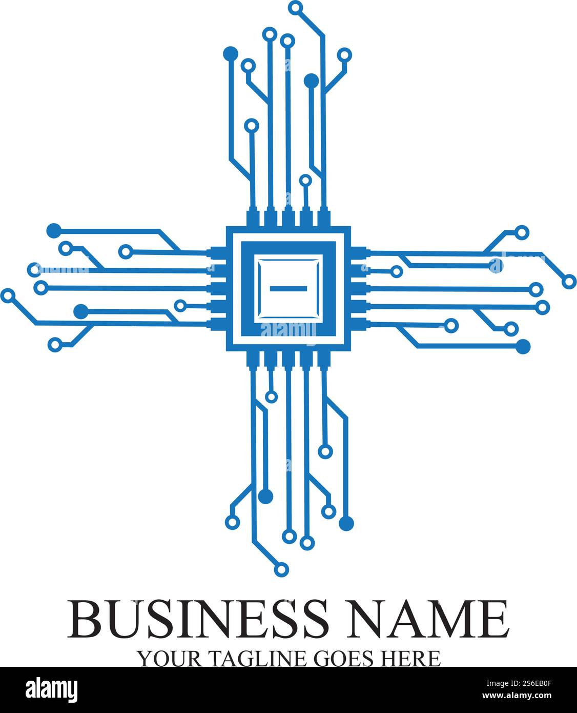 CPU processor line vector icon for websites and mobile flat design ...