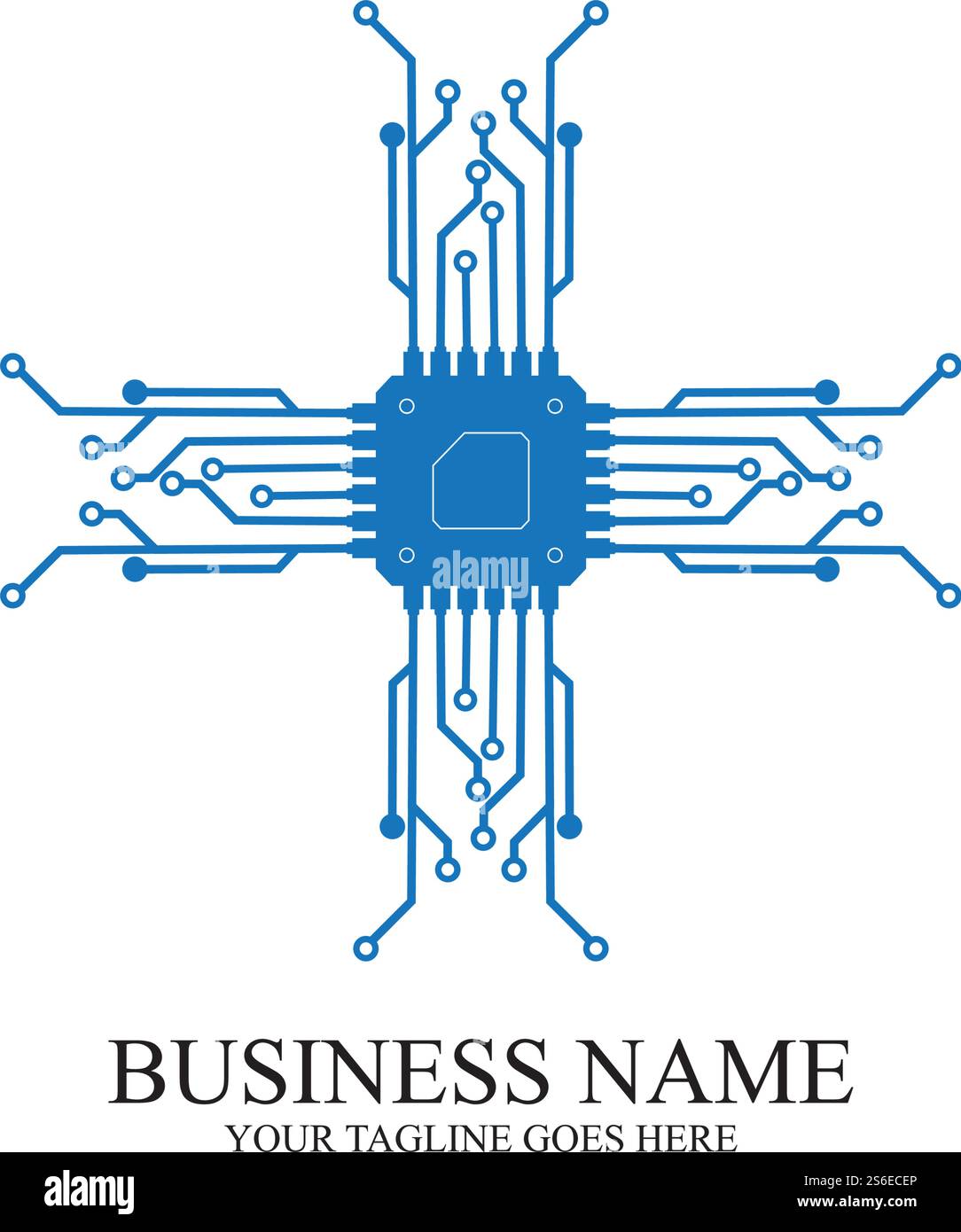 CPU processor line vector icon for websites and mobile flat design ...