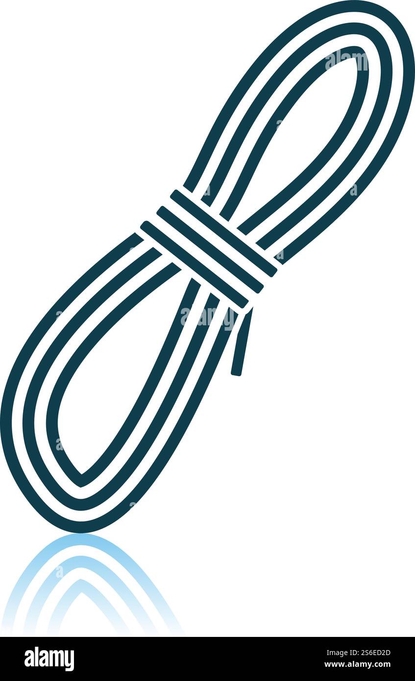 Climbing Rope Icon. Shadow Reflection Design. Vector Illustration Stock ...