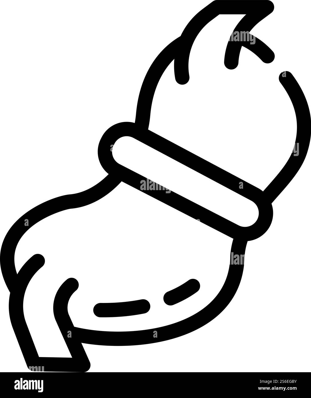 gastric bandage line icon vector. gastric bandage sign. isolated contour symbol black illustration. gastric bandage line icon vector illustration flat Stock Vector