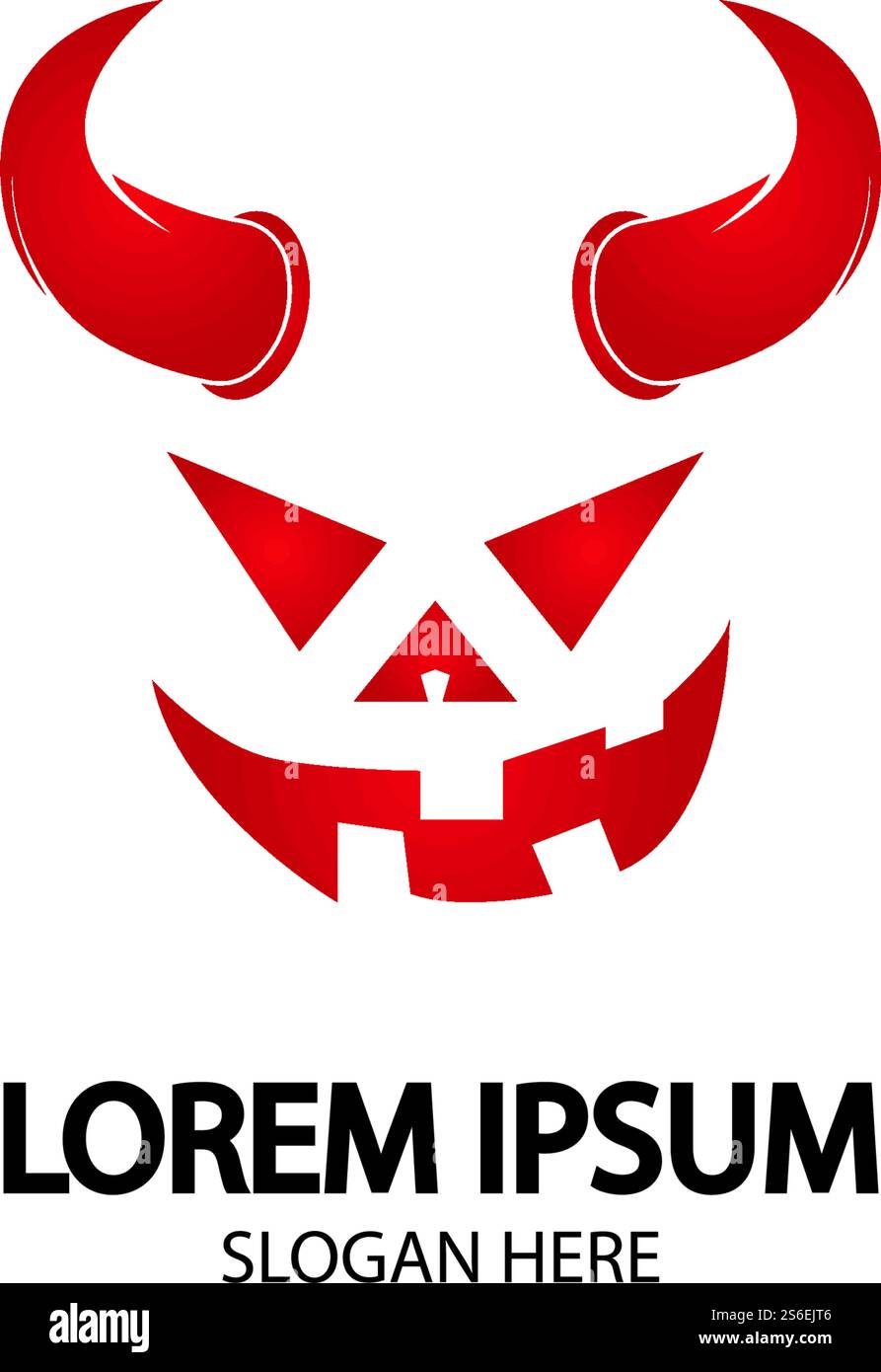 Devil logo vector icon template Stock Vector Image & Art - Alamy