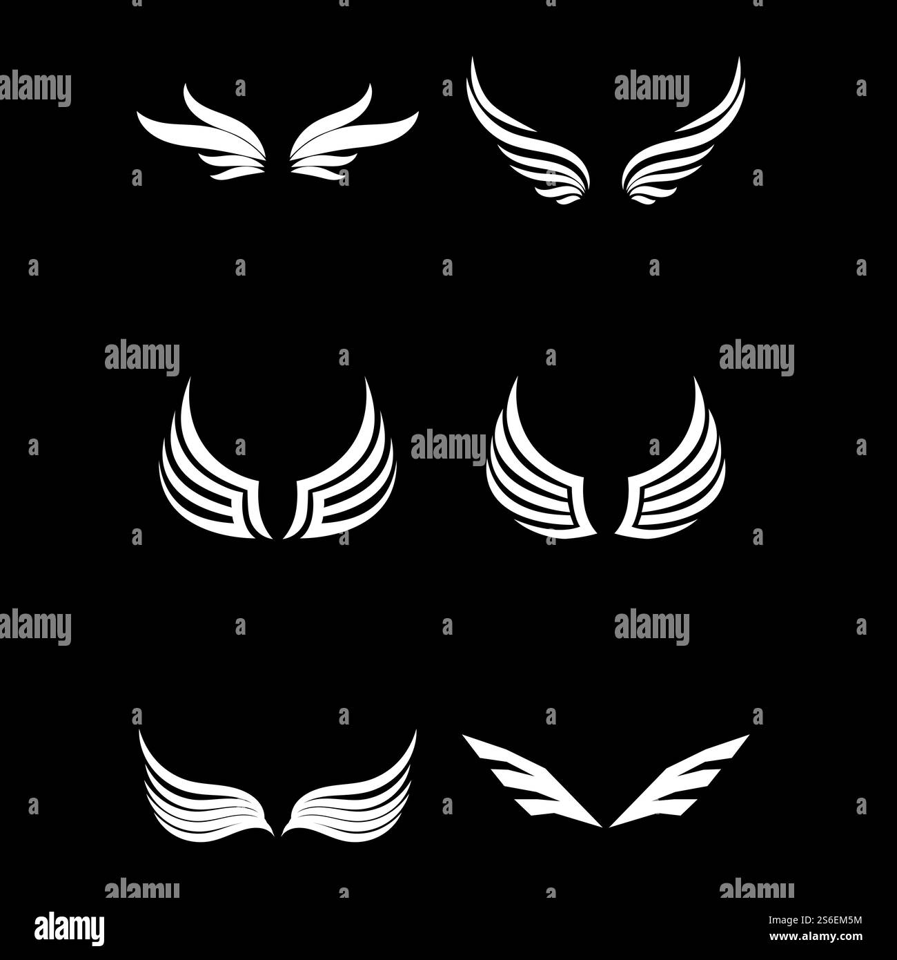 wings gold logo vector illustration template-vector Stock Vector