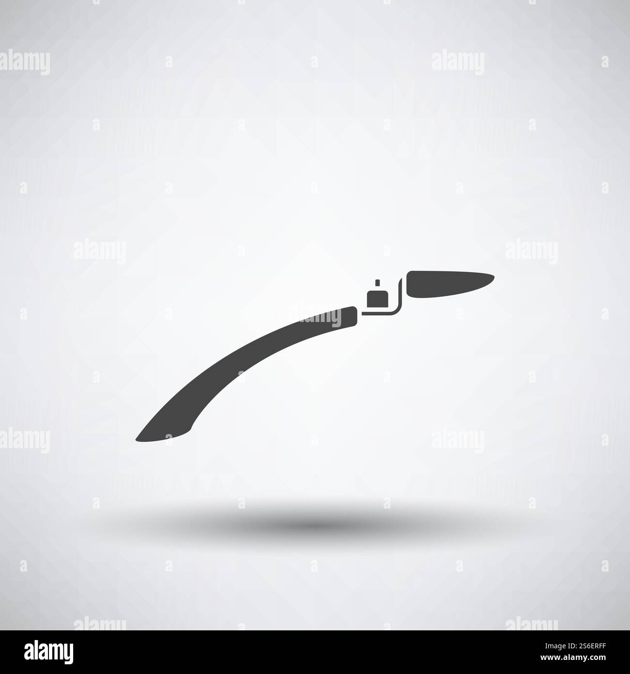 Bike Fender Icon. Dark Gray on Gray Background With Round Shadow ...