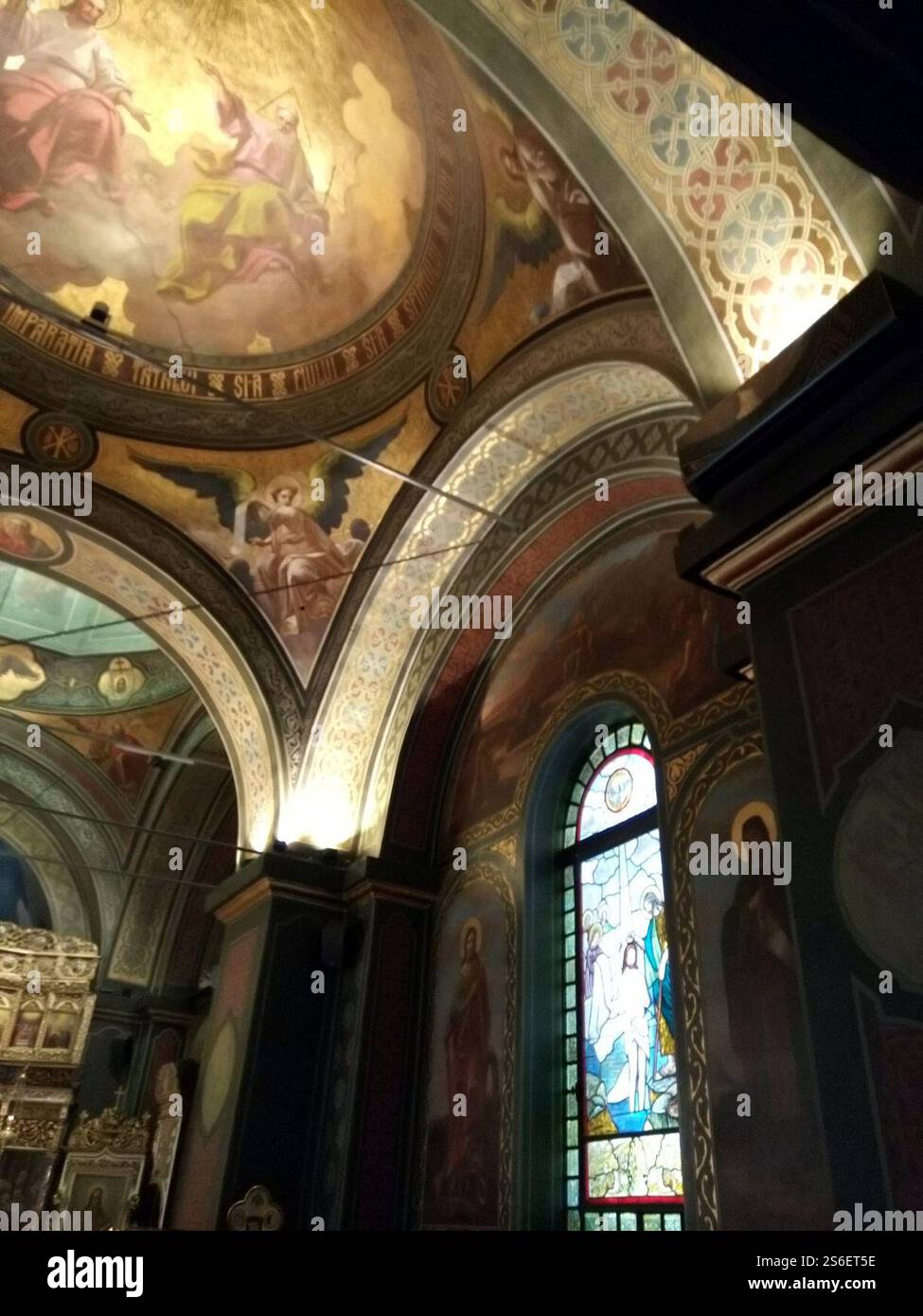 Gheorghe Tattarescu - Biserica Albă - Pictură murală (4). Stock Photo