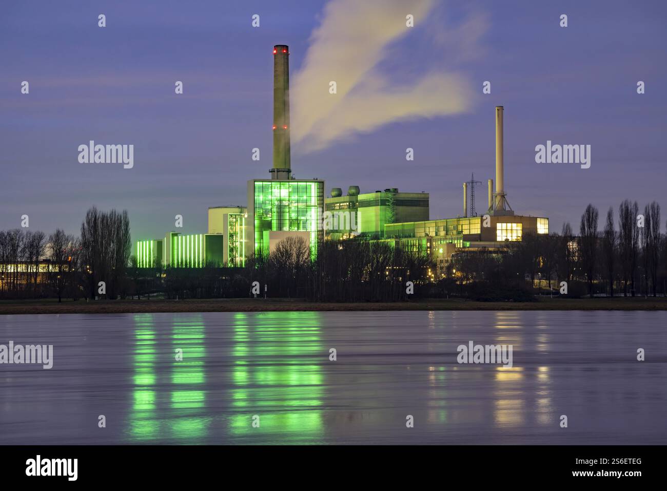 The Lausward combined heat and power plant in Duesseldorf, gas and ...