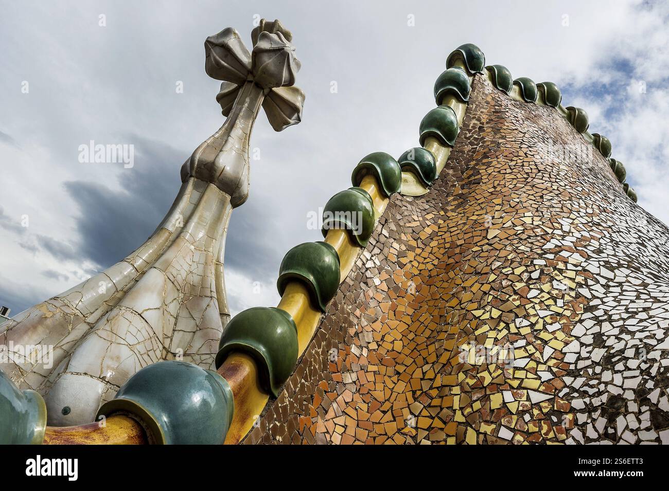 Casa Batllo, Art Nouveau, architect Antoni Gaudi, Barcelona, Catalonia ...