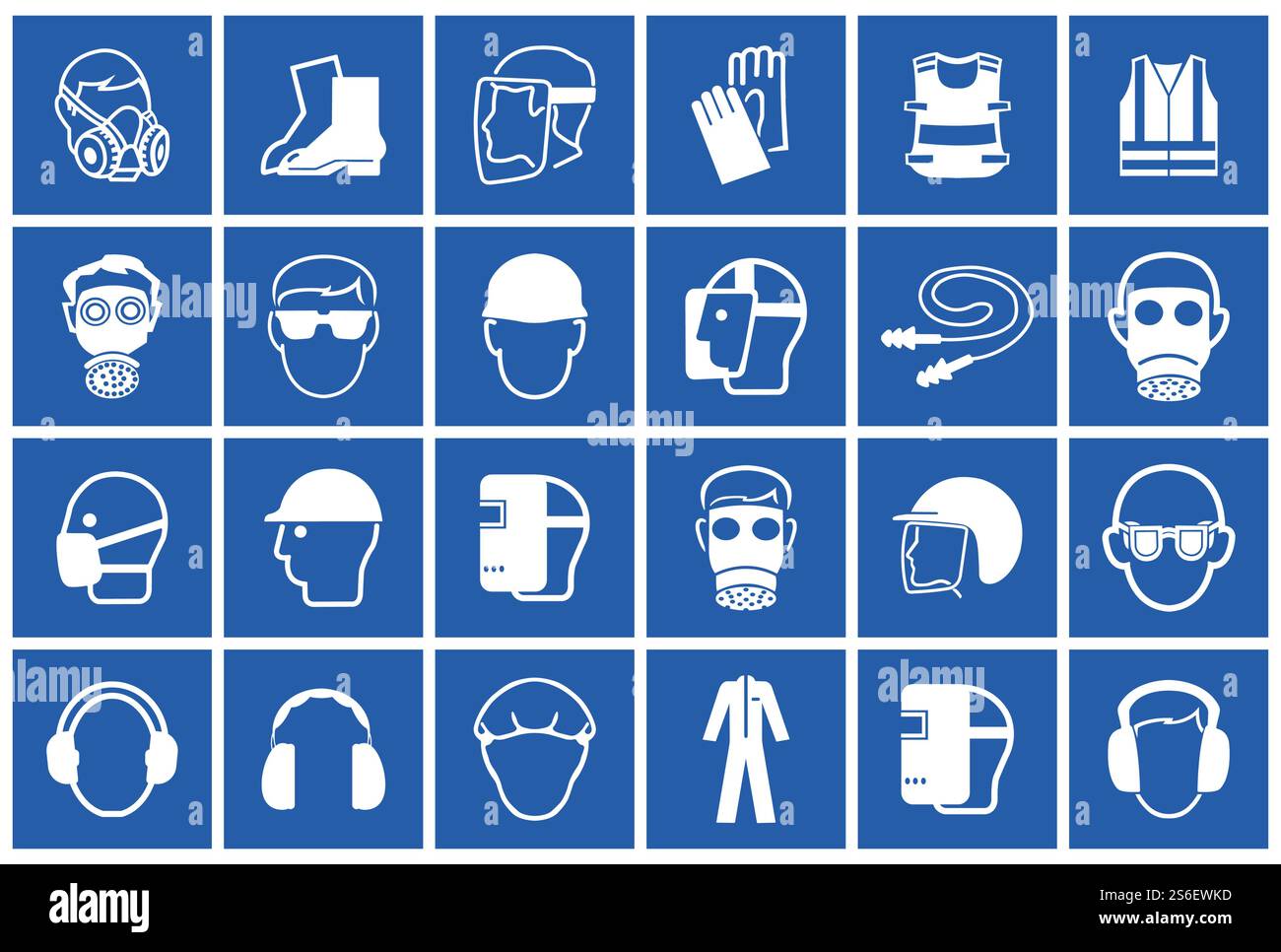 Required Personal Protective Equipment PPE Symbol Safety Icon Stock 
