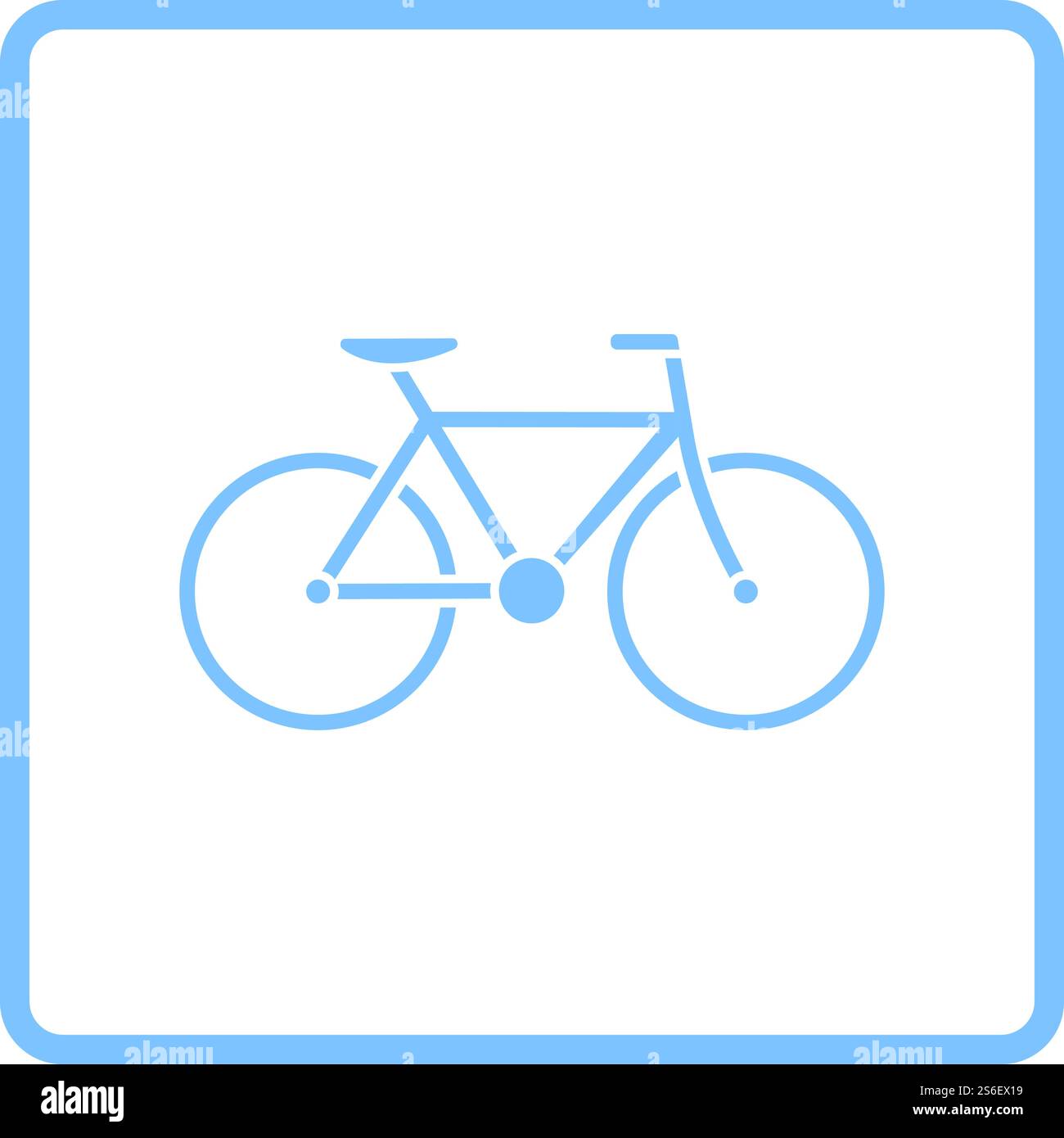 Bike Icon. Blue Frame Design. Vector Illustration. Stock Vector