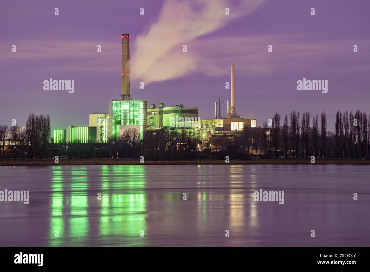 The Lausward combined heat and power plant in Duesseldorf, gas and ...