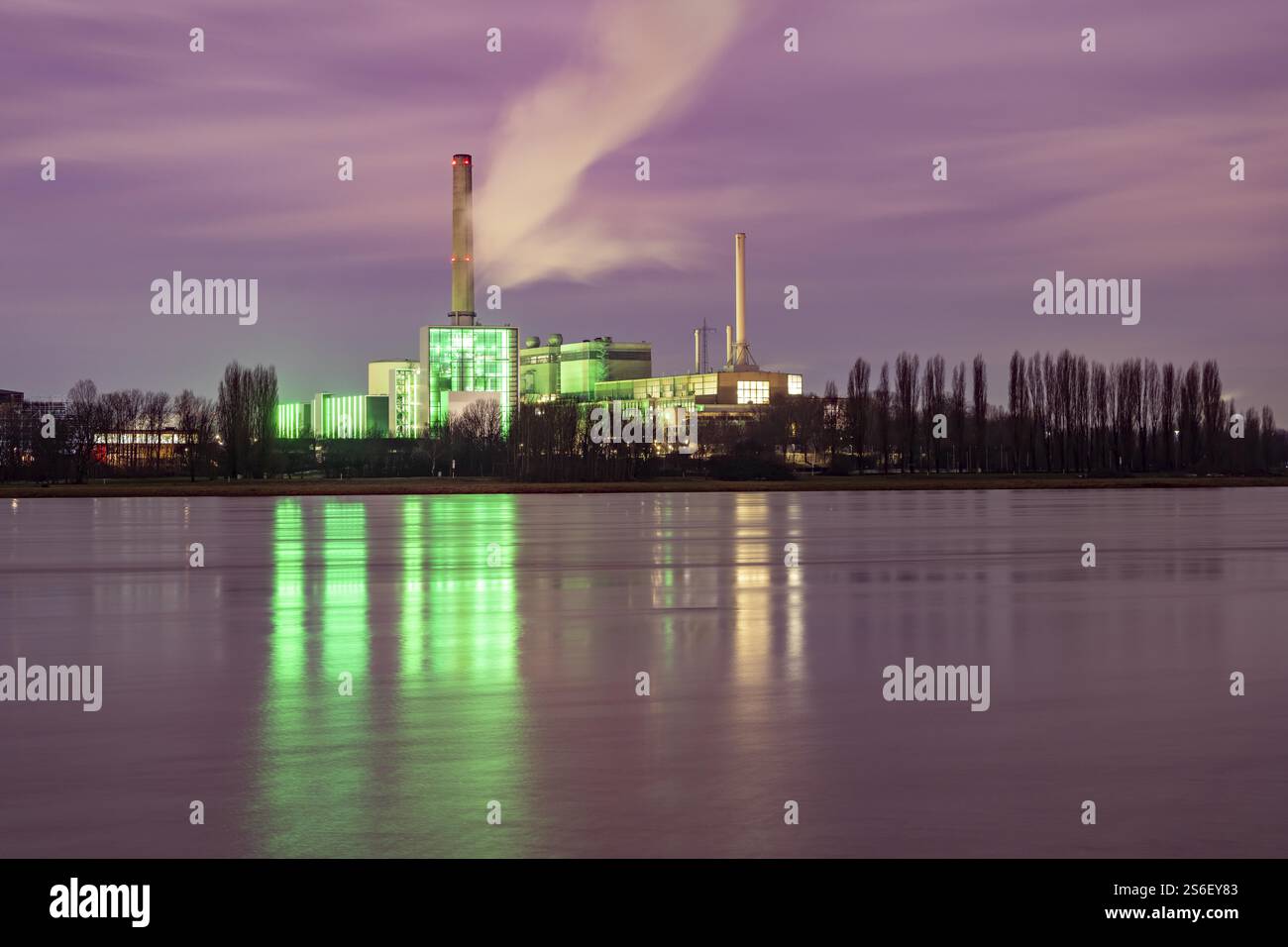 The Lausward combined heat and power plant in Duesseldorf, gas and ...