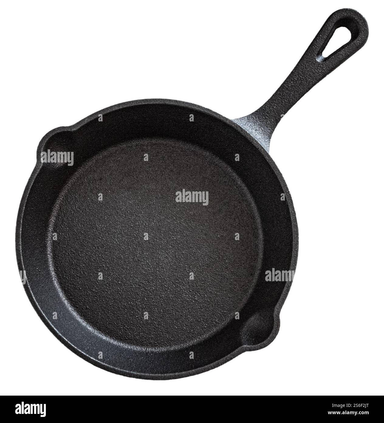 Cast iron skillet isolated on white background Stock Photo