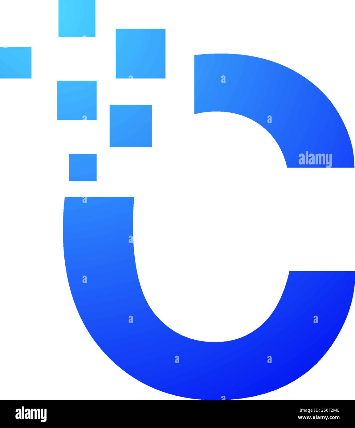 Initial letter alphabet pixel style logo vector design Stock Vector ...