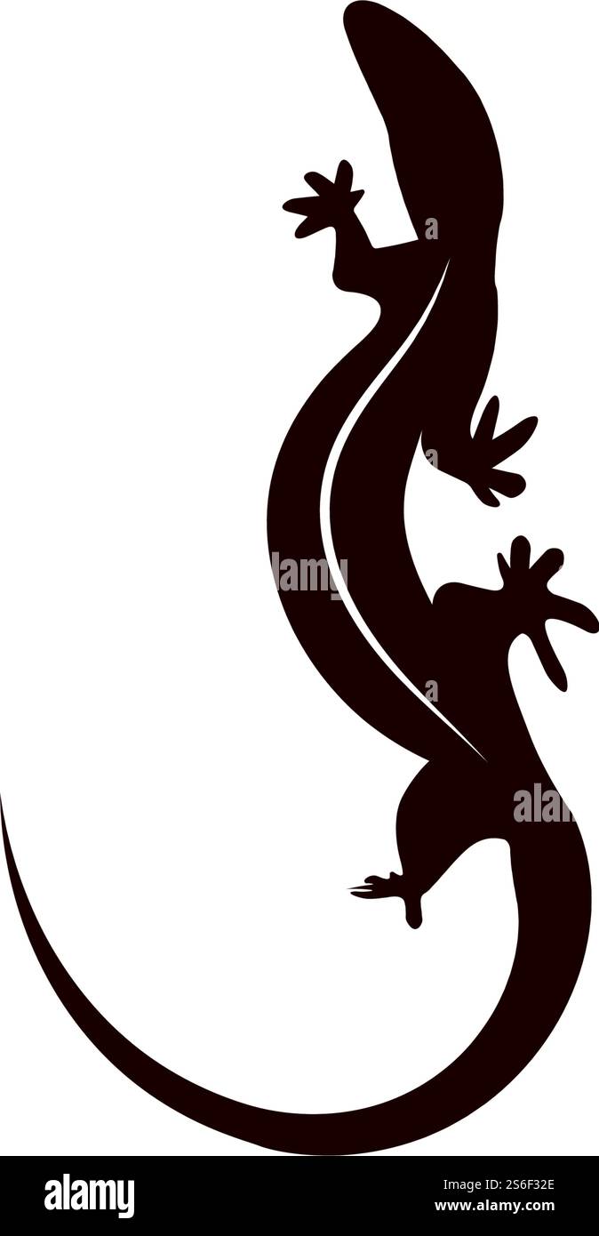 lizard vector icon logo and symbol Stock Vector