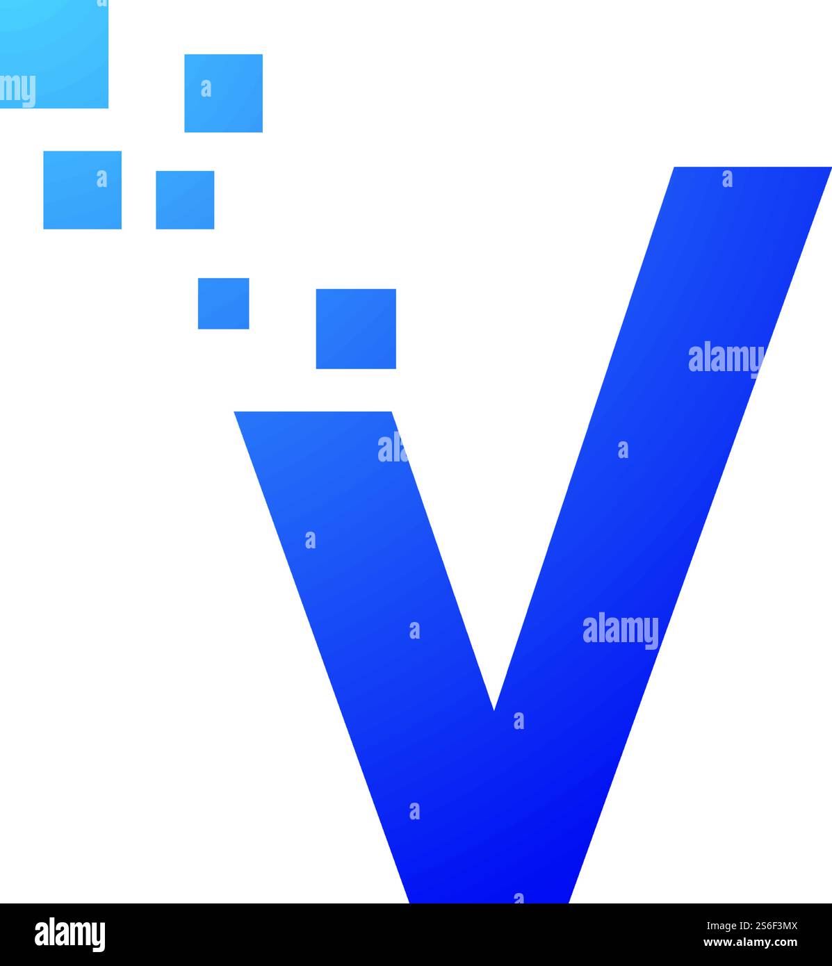 Initial letter alphabet pixel style logo vector design Stock Vector ...