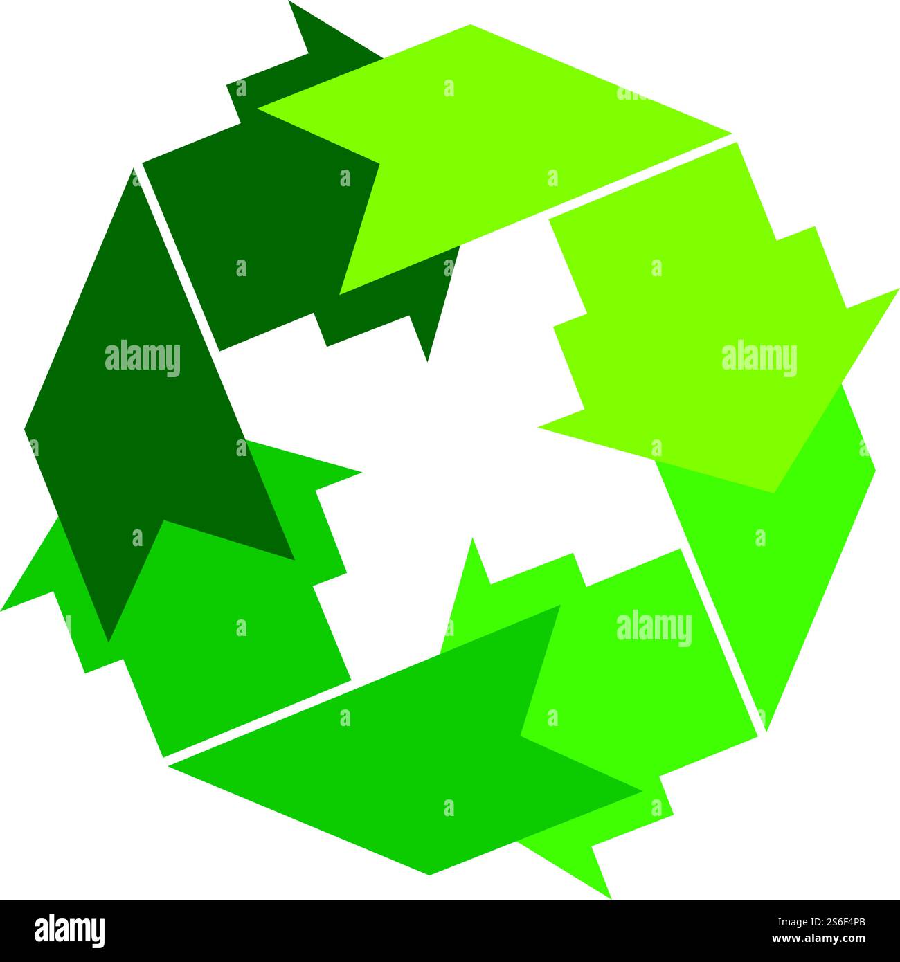 green arrow recycle logo vector icon template Stock Vector Image & Art ...