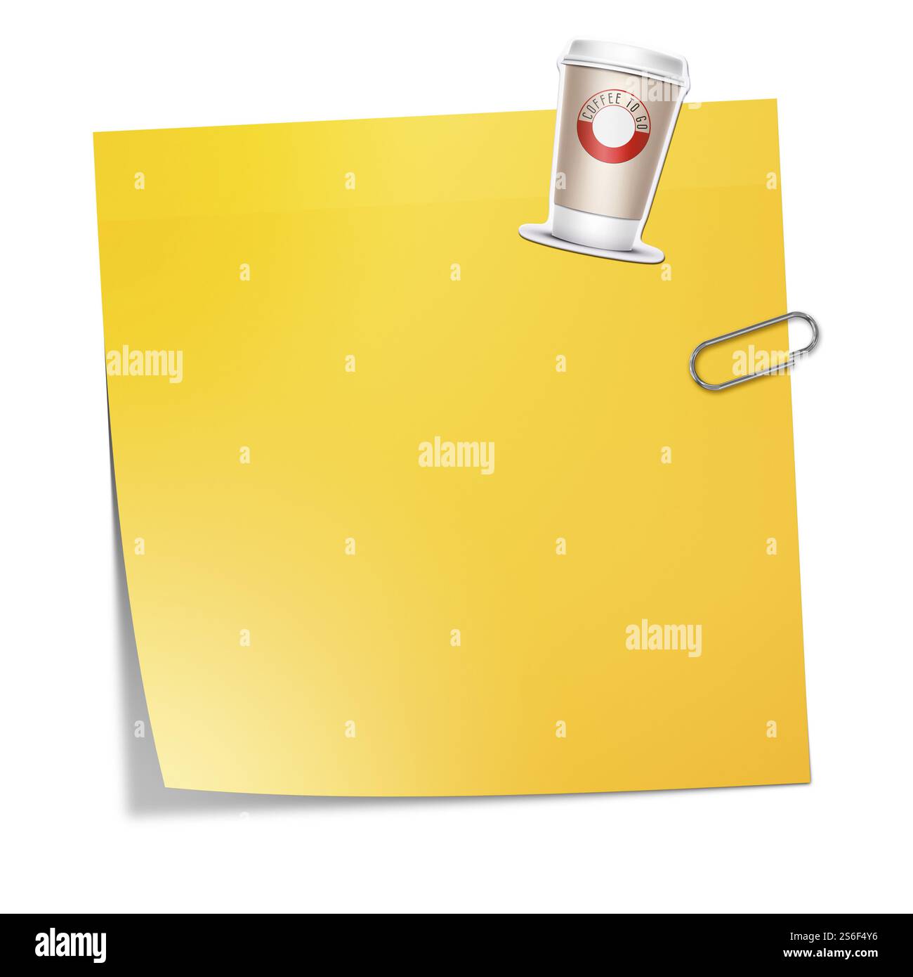 A sticky paper with the message with copy-space for your message Stock Photo