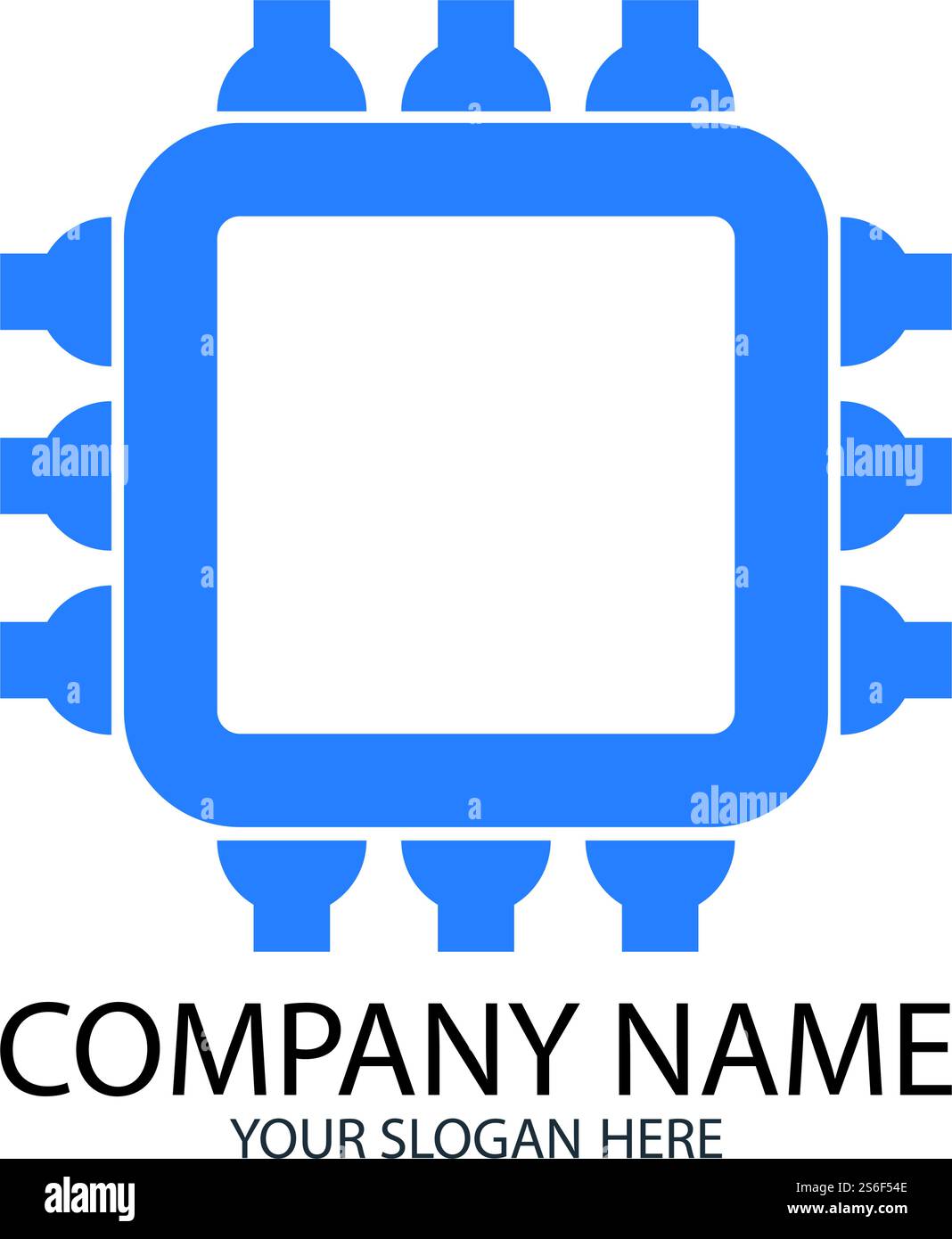 CPU simple vector icon illustration symbol template Stock Vector Image ...