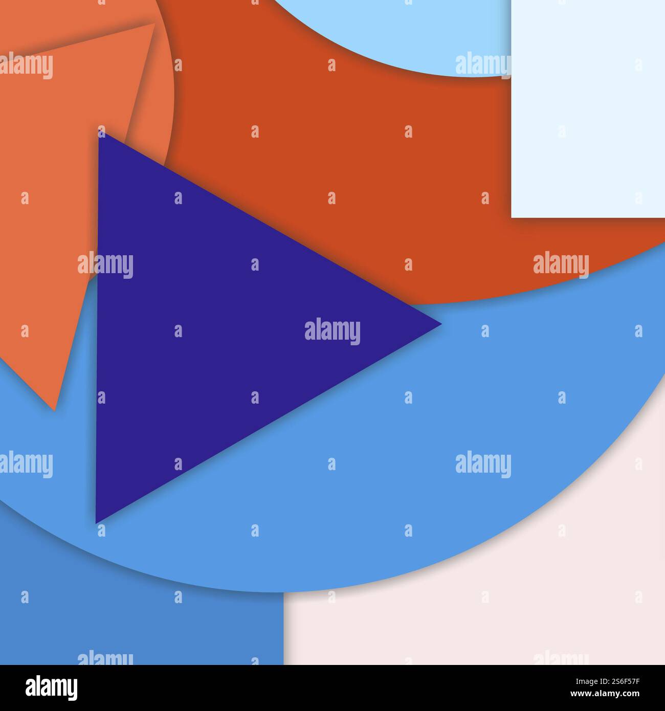 Illustration of a modern layered flat shapes background Stock Photo - Alamy