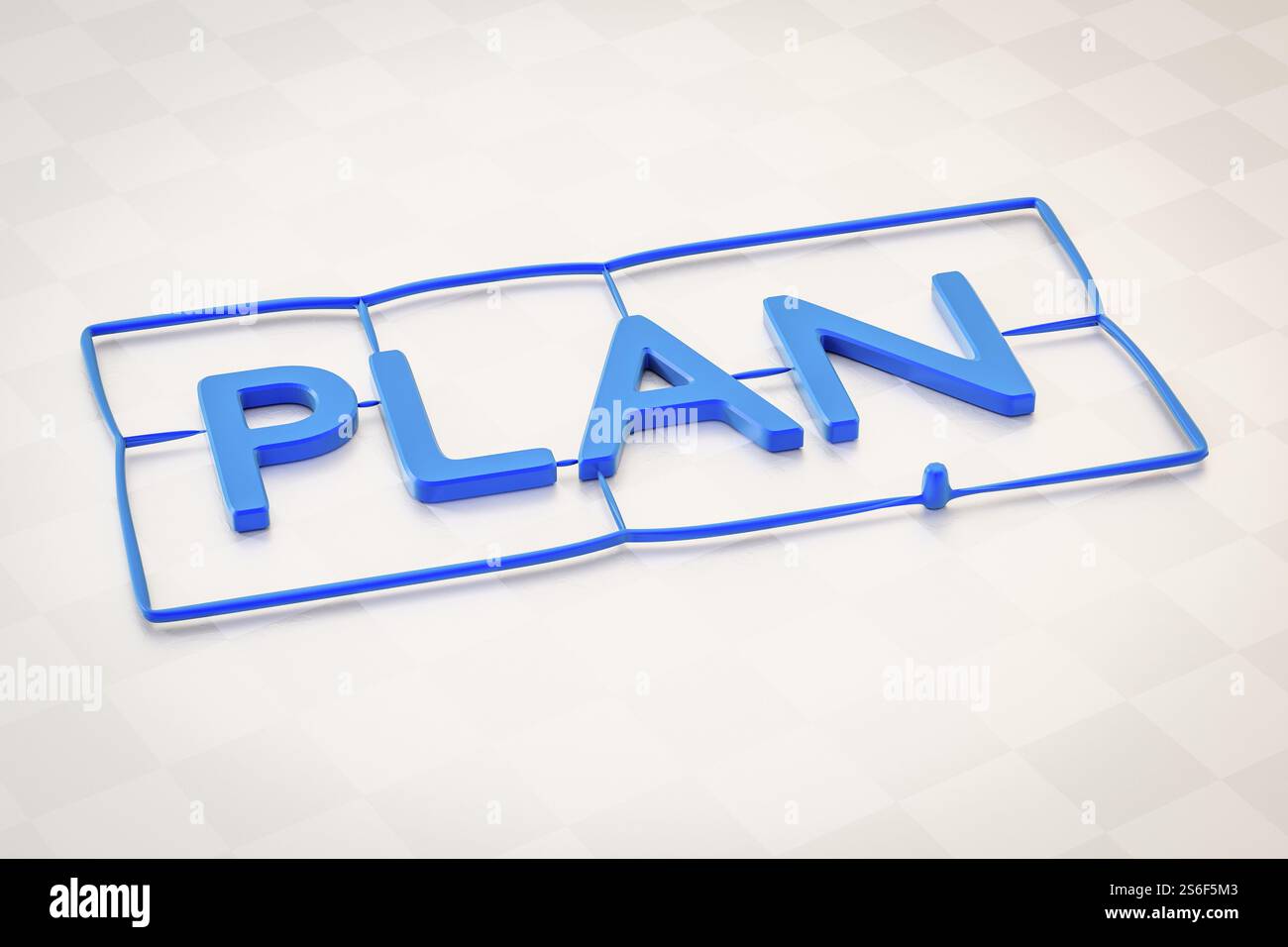 3d illustration of a plastic injection molding word plan Stock Photo ...