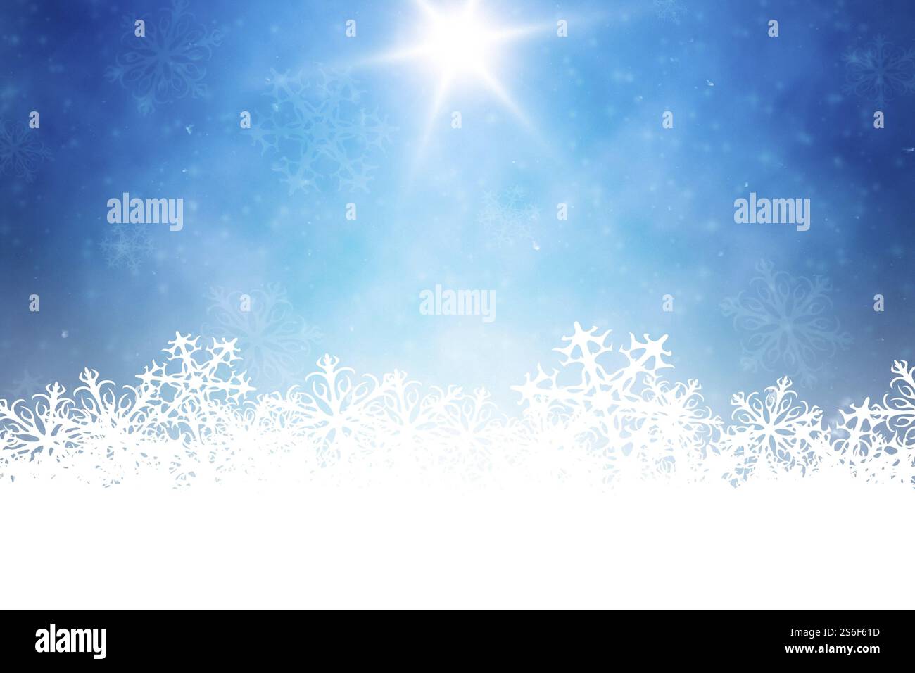 Illustration of a blue christmas season background Stock Photo - Alamy