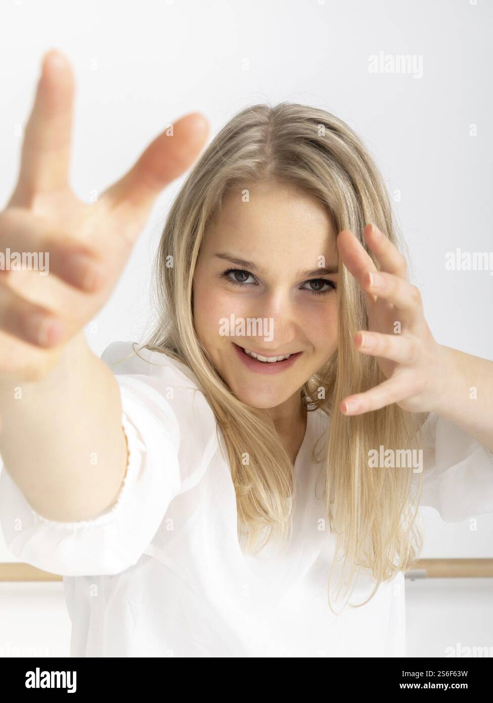 An image of a female dancer in action Stock Photo