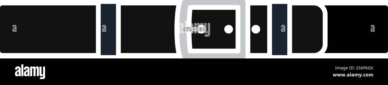 Trouser Belt Icon. Flat Color Design. Vector Illustration. Stock Vector