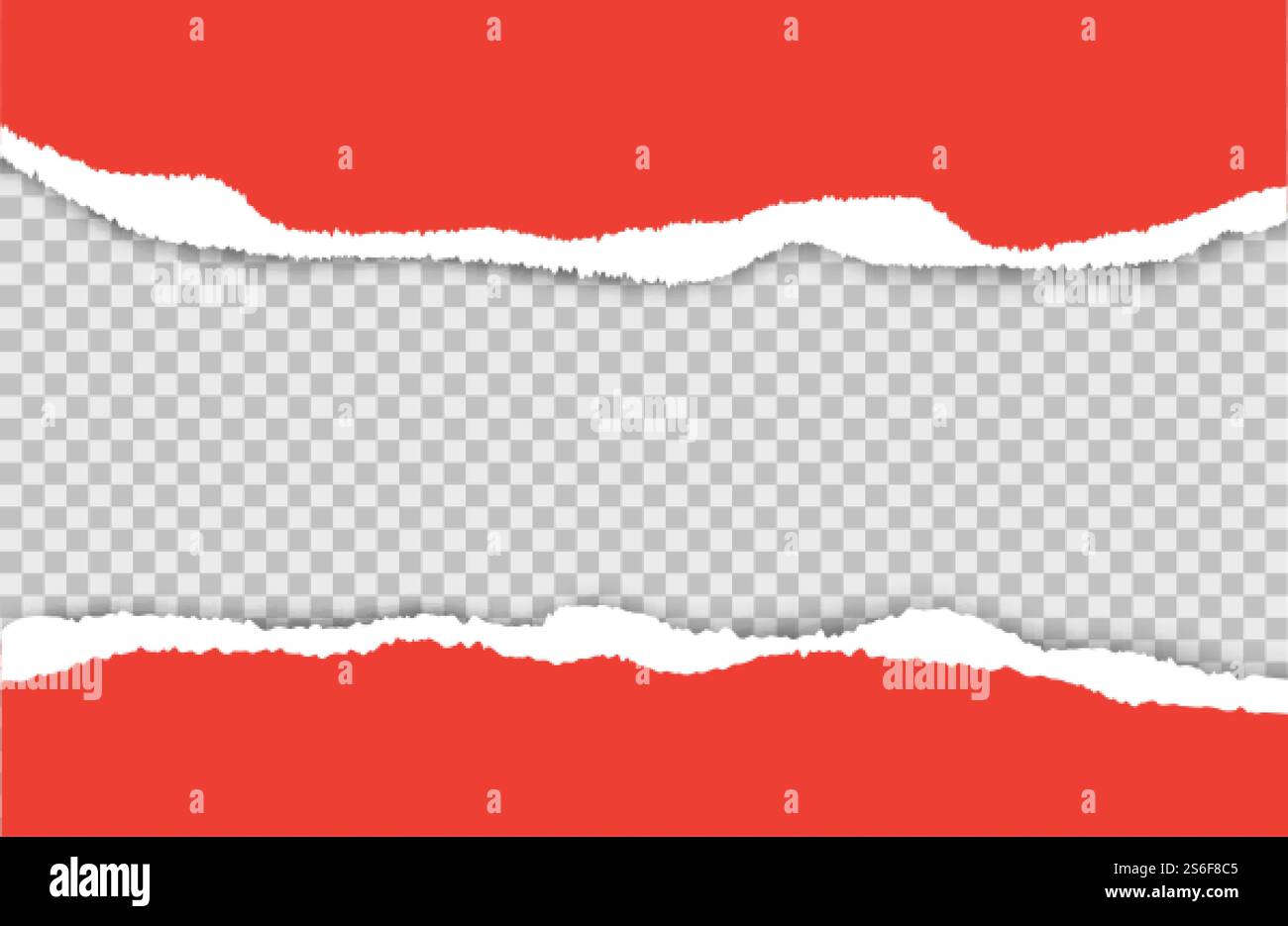Ripped paper. Torn red paper sheets vector set. Vector ripped sheets ...