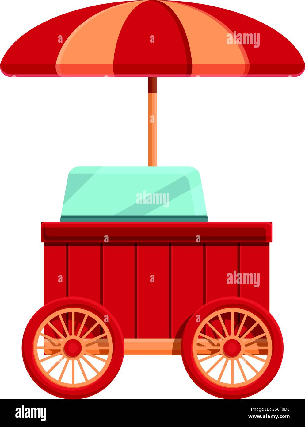 Fast food cart icon. Cartoon of fast food cart vector icon for web ...