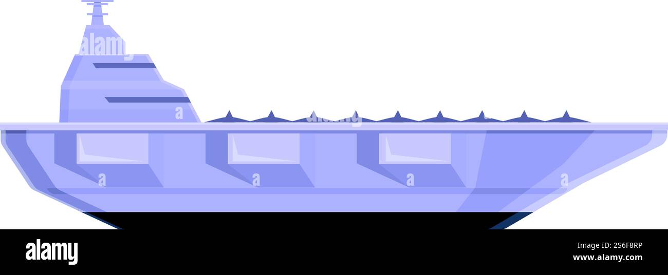 Aircraft carrier float icon. Cartoon of aircraft carrier float vector ...