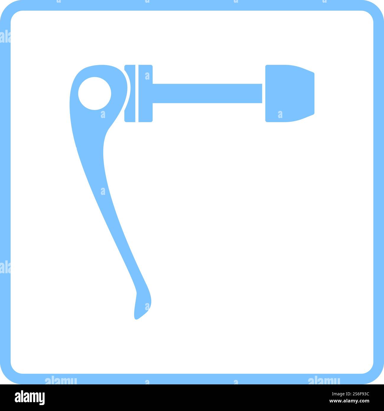 Bike Quick Release Icon. Blue Frame Design. Vector Illustration. Stock Vector