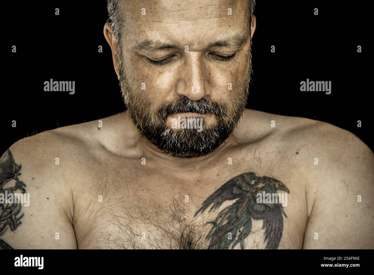 An image of a handsome man with a beard Stock Photo