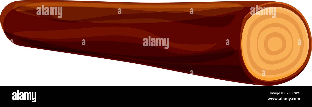 Wood round trunk icon. Cartoon of wood round trunk vector icon for web ...